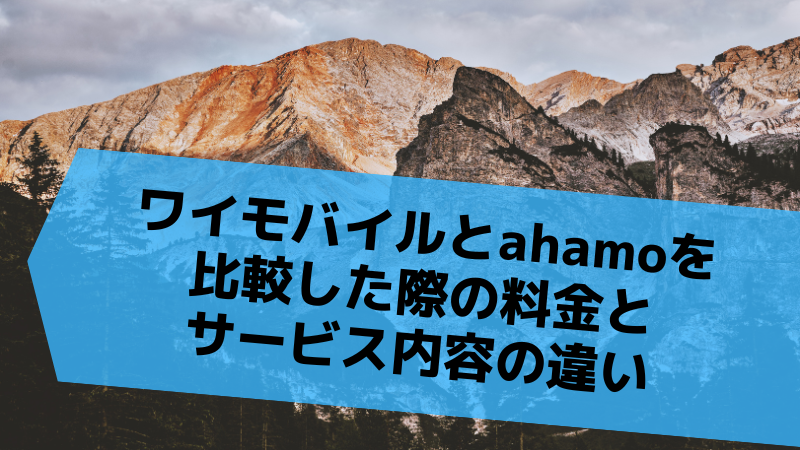 ワイモバイルとahamoを比較した際の料金とサービス内容の違い