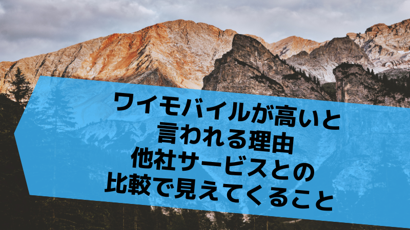 ワイモバイルが高いと言われる理由|他社サービスとの比較で見えてくること
