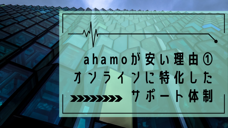 ahamoが安い理由①:オンラインに特化したサポート体制