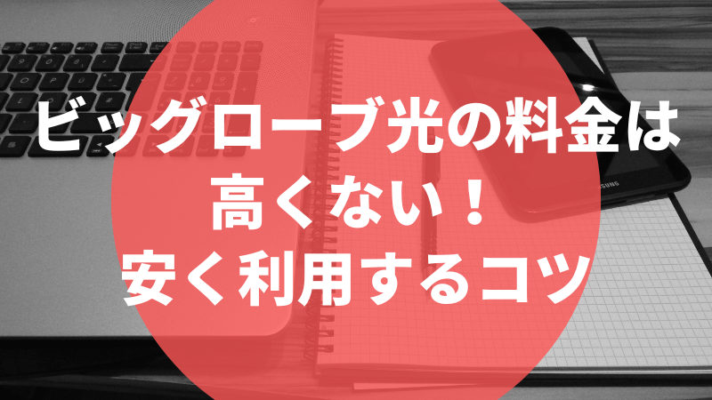ビッグローブ光の料金は高くない!安く利用するコツ